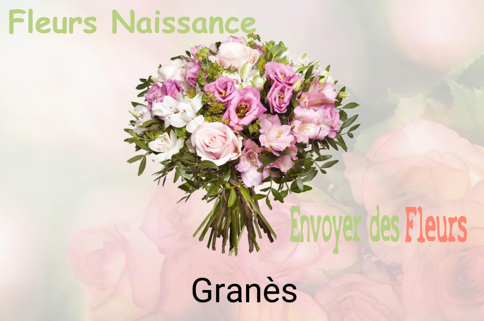 Bouquet de fleurs de naissance livré à Granès